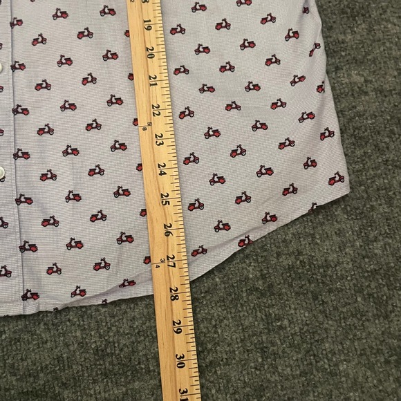 Penguin Heritage Slim Fit Short Sleeve Button Up Shirt Mens XL Graphic Vespa - Picture 7 of 11